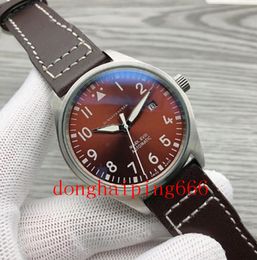2021 Luxury News Men's Watches Automatic Mechanical Stainless Steel Black Leather Simple 41MM PILOTS WATCH MARK XVIII Outdoor2643