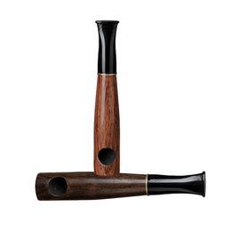 Latest Natural Wood Portable Pipes Dry Herb Tobacco Smoking Handpipe Holder Innovative Design Wooden Filter Mouthpiece High Quality Luxury DHL Free