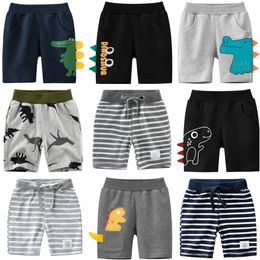 Tasarımcı pamuk spor şort 1-9 yıl çocuk çocuklar için yaz pantolon dinozor karikatür nakış knickers ile erkek bebek kız butik giyim eşofman