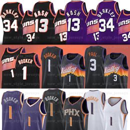 1 Devin Chris Booker Paul Su Basketball S Jerseys 34 Charles13 Steve Barkley Nash NCAA Retro Stitched Jersey