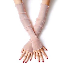 2021 Driving ice summer sleeve sun protection female glove sleeve UV protection lace thin ice silk arm sleeve