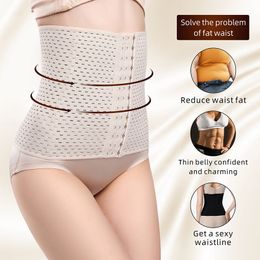 Women Postpartum Belly Bands Hollow Waist Trimmer Cincher Abdomen Tummy Slimming Belts Body Sculpting Shapers Shaping Perfect Curve Sauna Sweat Suit DHL