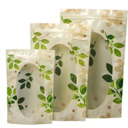 100pcs/lot 14x20cm 18x26cm 20x30cm plastic bag with window Nut Snack food packaging bags storage pouch