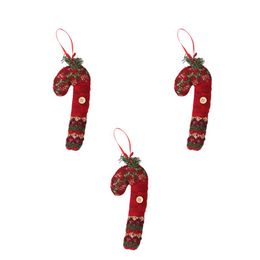 Decorações de Natal 3 pcs Árvore de Natal pendentes pingentes linda cana de doces