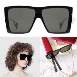 Designer Sunglasses for Men retro paint metal temples double G big logo square glasses 0434S full frame fashion Woman sunglassess random box