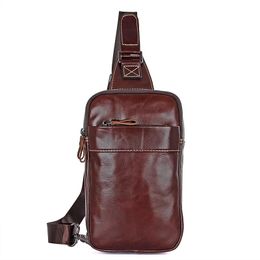 Backpack Luufan Real Cow Leather Men's Chest Bags Male Sling Bag For Boy's Backpacks Satchels 4002C 2021 Design Fashion Style