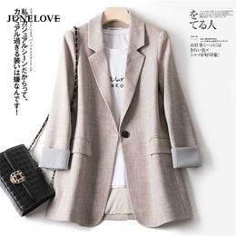 Women Blazer Elegant Business Suits Spring Autumn Office Lady Outerwear Female Casual Blazers Jackets 211006