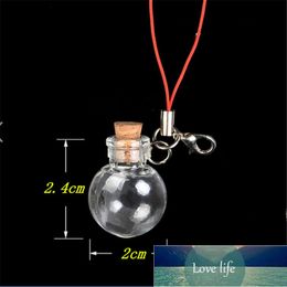 Mini Ball Glass Bottles Pendants Key Chain Small Wishing With Cork Arts Jars For Bracelets Christmas Gifts Vial 10pcs