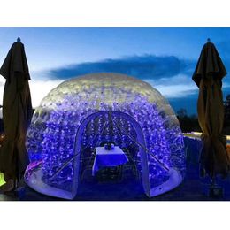 Inflatable Dome Tent Bubble House Canopy Tents Transparent Domes 3.5m with Optional Lights for Camping Family Parties Outdoor Event