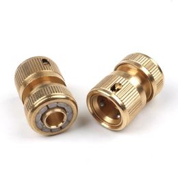 Watering Equipments Aluminium Alloy Water Connexion Copper-plated 4 Points Brass Quick 1/2 Nipple Type Gun Hose Connector