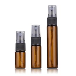 Amber Glass Spray Bottles 3ml 5ml 10ml Mini Empty Perfume Atomizer Fine Mist