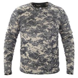 Men Long Sleeve T-shirt Tactical Camouflage T Shirts Spring Quick Dry Breathable Military Army Tops Brand Clothing Tshirt 210707