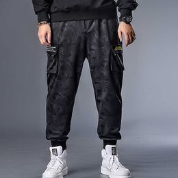 Men casual plus size XL-7XL trousers loose casual pants long camouflage black new dropship high quality pants X0621