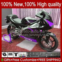 OEM Bodywork For Aprilia RSV125 RSV-125 RS-125 36No.126 RSV RS 125 R RR 125RR RS125 99 00 01 02 2003 2004 2005 RS4 RSV125RR 1999 2000 2001 2002 03 04 05 Purple black Fairing