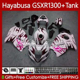 Hayabusa Pink flames Body For SUZUKI GSXR 1300CC GSX R1300 1300 CC 1996-2007 74No.177 GSX-R1300 GSXR-1300 2002 2003 2004 2005 2006 2007 GSXR1300 96 97 98 99 00 01 Fairing
