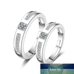 925 Sterling Silver CZ Zircon Couple Wedding Rings Trendy Silver Engagement Ring For Romantic Anniversary Lover Jewellery S-R245