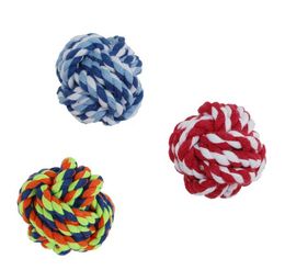 2021 Cotton Durable Braided Pets Chews Play Dog Chew Rope Pet Supplies Interesting Props Single Knot Toy High Quality