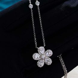 -HBP Fashion Luxury S925 ST925 Collar de plata con incrustaciones con diamante Coreano Exquisito Artículo Artículo Joyería Cuello Cadena personalidad simple