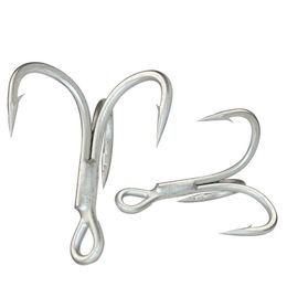 50pcs/lot Stronger Fishing Hooks Sharp quardruple reinforced anchor hook Treble three fishing hook 4X times Lure Three fork three claw hook