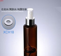 300pcs/lot Plastic Amber 100ml PET Empty Spray Bottle For Make Up And Skin Care Refillable Bottlegoods