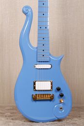 guitar truss UK - Diamond Series Prince Cloud Pink Blue Electric Guitar Alder Body, Maple Neck, Dot Inlay, Gold Truss Rod Cover, Wrap Arround Tailpiece