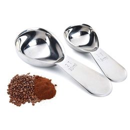 Multipurpose Measuring Spoon Stainless Steel Mini Short Handle Coffee Measuring Spoon Kitchen Measure For Tea Milk Powder LX3556