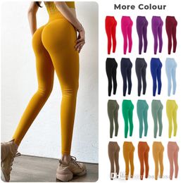 Womens Peach Hip Yoga Pants Running Outdoor Sports Fitness Pant High Waist Elastic Training Leggings For Four Seasons