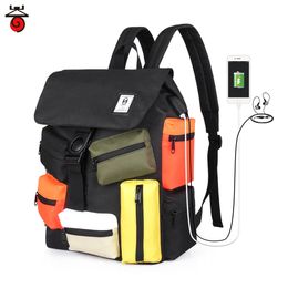 SenkeyStyle Multi-pockets 2021 Fashion Backpacks Flap Oxford Waterproof Backpacking High Quality Women Men Causal Bags with USB