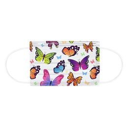 2021 New Disposable butterfly printing mask spun lace non-woven fabric with melt blown anti-dust masks