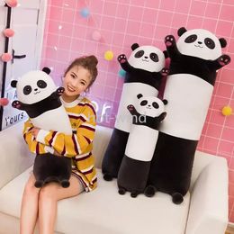 70cm 90cm 110cm Soft Cute Plush Long Panda Pillow Stuffed Cotton Doll Toy Lunch Sleeping Pillows Christmas Birthday Gifts EE