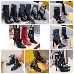 Kadın Tasarımcı Çizmeler Siluet Ayak Bileği Çizme Siyah martin patik Streç Yüksek Topuk Çorap Çizmeler ve Düz Çorap Sneaker Kış Kadın Ayakkabıları ayakkabı00