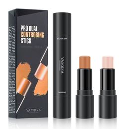 Double Head Contour Stick High-light Shadow Concealer Pen Waterproof Long-lasting Face Makeup Bronzer Shimmer Concealers Sticks