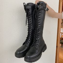 Botas Largas Con Cordones Negras Oferta Online | DHgate.com