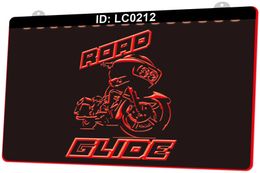 LC0212 Motorcycle Road Glide Light Sign 3D Engraving