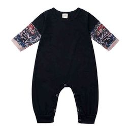 Newborn Infant Baby Romper 2020 New Tattoo Sleeves Baby boys jumpsuit Rock Climbing Baby Boy Girl Clothes Outfits G220223