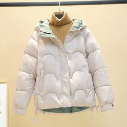 2021 Short Winter Jacket Women's Parkas Coats Winter Hooded Solid Autumn Coat Warm Puffer Down Women Clothing