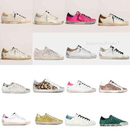 ER Golden Super Sneakers Italia Marca Mujer Zapatos Casuales Classic White Do -old Dirty Er Man Man Caskets Shoe YaasyemiaBu VX