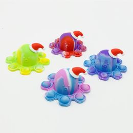 Christmas Silicone Hats Squeeze Toy Fidget Toys Dimple Bubble Desktop Puzzle Game Stress Relief For Kids