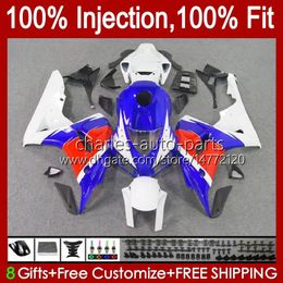 Injection mold Bodywork For HONDA White blue CBR 1000RR 1000 RR CC 2006 2007 Body 59No.111 CBR1000 RR CBR1000-RR 06-07 1000CC CBR1000RR 06 07 OEM Motorcycle Fairing