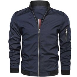 New Jacket Men Casual Loose Mens Jacket Sportswear outdoors Bomber top coat Mens jackets and Coats Plus Size Men's windbreakers X0621