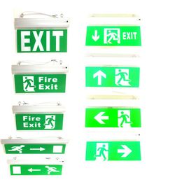 Emergency Lights LED AC220VFire Alarm Light Exit Indicator Acrylic Hanging Tag Public El Shopping Mall Sign