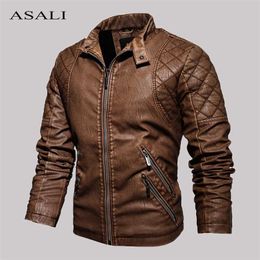 Tactical PU Leather Jacket Men Winter Fleece Warm Military Casual Leahter jackets Male Slim Fit Motorcycle Windbreaker Outwear 211111