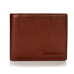 Dreamlizer Men Italian Leather Young Boy Short Pocket Purse Bifold Thin Money Bag Wallets