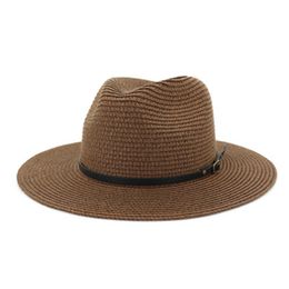sun hats men women straw belt band wide brim casual classic simple outdoor beach sun protsctive summer spring black women hats