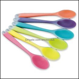 Spoons Flatware Kitchen, Dining & Bar Home Garden Use Mini Sile Colorf Heat Resistant Spoon Kitchenware Cooking Tools Utensil Rrd6696 Drop D