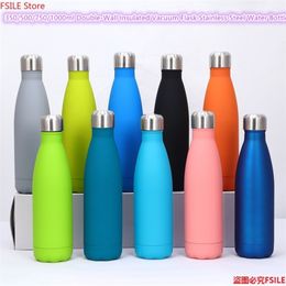 350/500/750/1000ml Double-Wall Insulated Vacuum Flask Stainless Steel Water Bottle BPA Free Thermos for Sport Bottles 211109