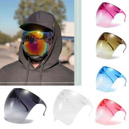 2021 futuristic full face shield sunglasses women men oversized anti-spray mask protective anti fogg goggle unisex drop