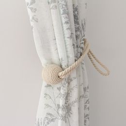 2 pcs coton tissé tordu rideau noué rideau attaché corde boucle boucle porte drapé attachée corde lanière décorative suspendue pansement