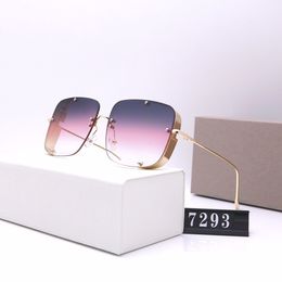 luxury- sunglasses metal vintage fashion style sunglasses square full frame UV 400 lens gafas de sol de disenador With gift box