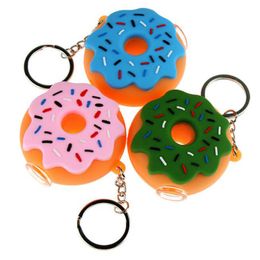 Colourful Mini Silicone Pipes Portable Key Chain Philtre Dry Herb Tobacco Bowl Smoking Innovative Design Handpipe Cigarette Holder High Quality DHL Free